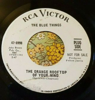 Classic Garage Psych Promo 45 Blue Things Orange Rooftop Of Your Mind Vg,  Hear