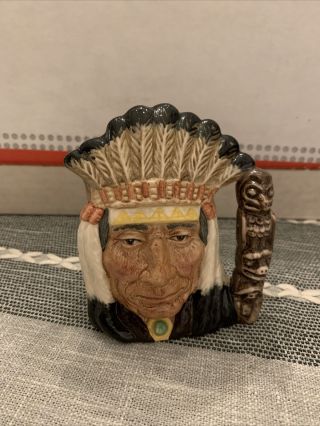 Vtg Royal Doulton Character North American Indian 1966 D6614 Mug