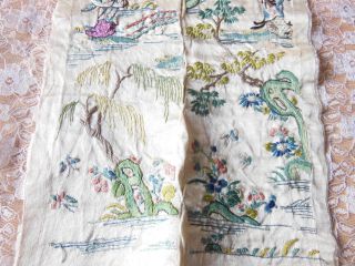Antique Hand - Embroidered Chinese Silk Panels 3