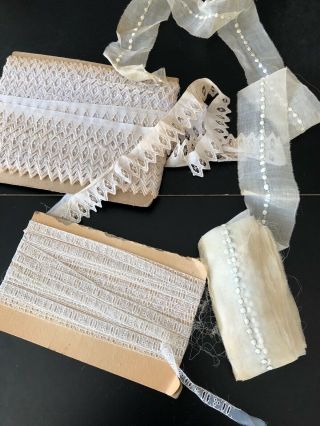 Antique Lace - Circa 1900’s,  Bolts Of Lace For Dressmakers,  Crafts Etc.