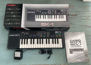 Vintage Casio Sk - 1 Voice Sampling Keyboard Synthesizer Box