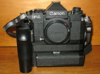Vintage Canon F - 1 Slr Camera Body 282346 With Motor Drive 160245