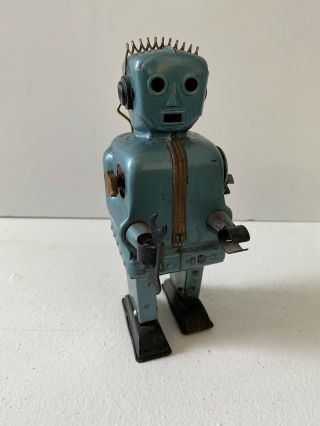 Vintage Nomura Zoomer Early Japanese Tin Toy Robot Battery