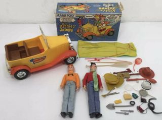 Archies Jalopy Car Rare Riverdale High With Two Figures Vintage Marx Toys 1975 2