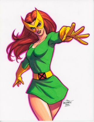 Sexy Jean Grey Phoenix X - Men Wolverine Art