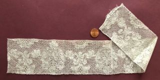 18th C.  Handmade Flemish Bobbin Lace Collector Study Piece