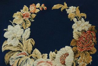 MID/LATE 19TH CENTURY NEEDLEWORK OF A FLORAL GARLAND - c.  1870 3