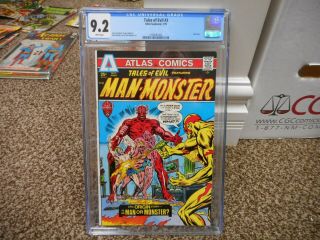 Tales Of Evil 3 Cgc 9.  2 Man Or Monster Atlas Seaboard 1975 White P Nm Last Issue