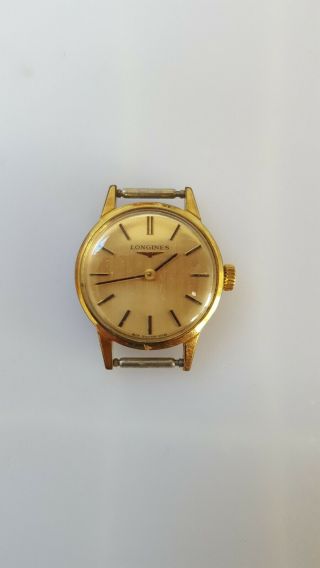 Vintage Longines 817 1116 18k Gold Plated Hand Winding Ladies Watch.