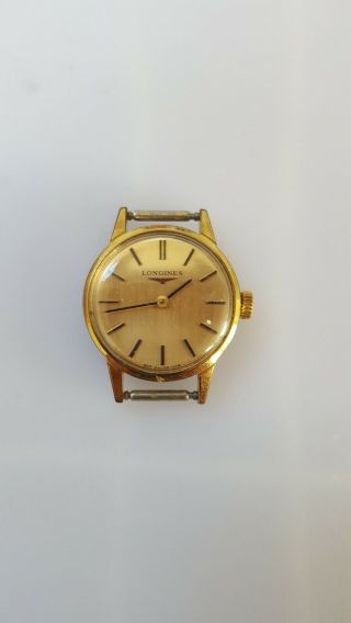 VINTAGE LONGINES 817 1116 18k GOLD PLATED HAND WINDING LADIES WATCH. 2