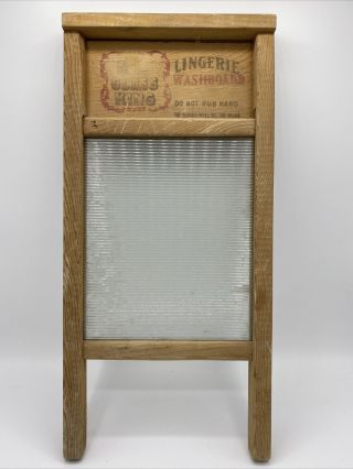 Vintage National Washboard Co.  The Glass King Lingerie Antique Laundry 863