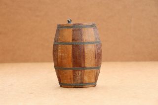 Old Antique Vintage Wooden Wood Barrel Keg Vessel Cask Tub Pail Small Rustic. 3