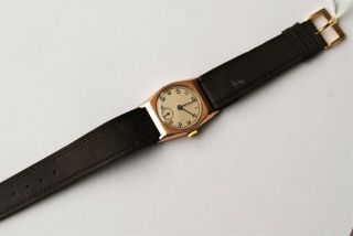 Vintage Swiss 9k Gold 15 Jewel Gents Dress Watch.  Pierce Watch Co 1942