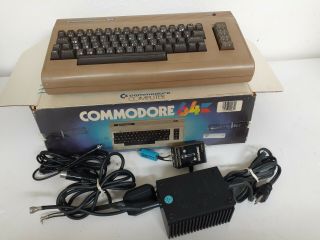 Vintage Commodore 64 Computer With Accessories