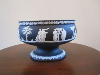 Vintage Wedgwood Black Basalt And White Centerpiece Bowl.  Not Common.