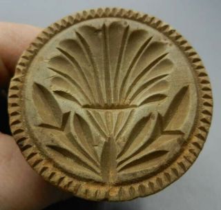 Antique 19th Century Hand Carved Butter Or Other Print