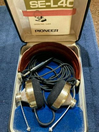Pioneer Se - L40 Vintage Stereo Headphones 1/4/ 6.  3mm Connector