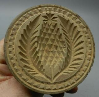 Antique 19th Century Hand Carved Butter Print