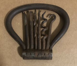Rare Antique Vntg Civil War Era Hand Forged 6 - Tool Folding Multi - Tool