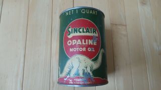 Vintage Sinclair Opaline One Quart Oil Can - Very