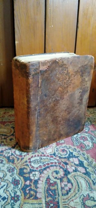 Rare Early Antique 1795 Scottish Leather Bible Edinburgh Mark & Charles Kerr