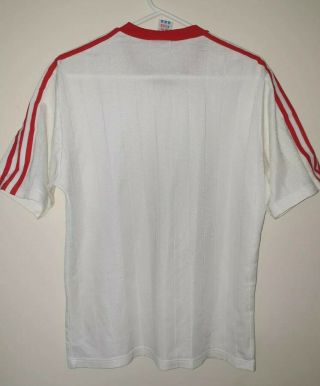 Adidas White vintage 1970s 1980 ' s L Football shirt trikot jersey made YUGOSLAVIA 2