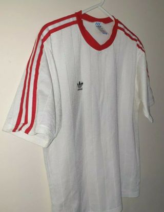 Adidas White vintage 1970s 1980 ' s L Football shirt trikot jersey made YUGOSLAVIA 3