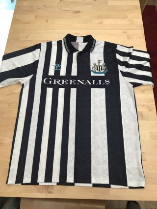 Newcastle United Home Football Shirt 1990/91 Adults Large Umbro E379 Vintage