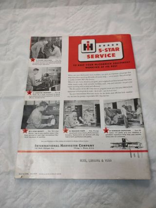 Vintage Farmall H,  M and MD Tractors International Harvester 32 Page Brochure 2