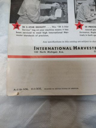 Vintage Farmall H,  M and MD Tractors International Harvester 32 Page Brochure 3