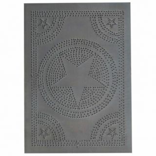 Regular Star Tin Panel In Blackened Tin