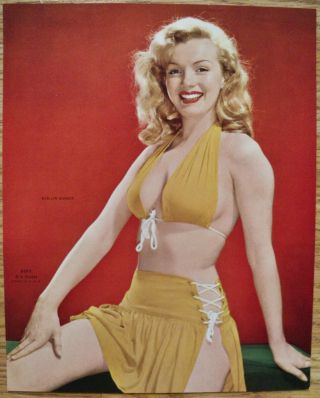 Marilyn Monroe 1948 Vintage Litho Photo Calendar Pinup Earl Moran Rare
