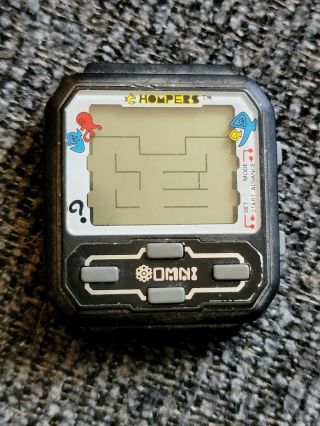 Omni Game Watch Chompers Rare Vintage Before Pac Man.  Display Only.