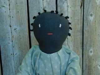 Primitive Vintage Folk Art Black Americana Doll Handmade 2
