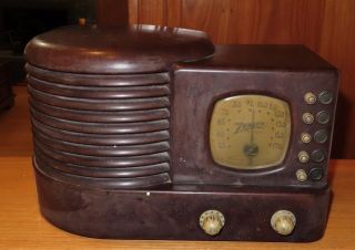 Vintage Zenith Model 5 - R - 312 Beehive Tube Radio Perfect For Restoration