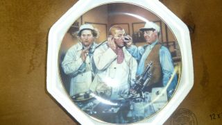 Franklin The Three Stooges Decorative Plate,  " Dr Howard Dr Fine Dr Howard "