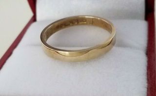 Ladies Gents Vintage 9ct Gold Wedding Ring Band Fully Hallmarked 1976 Size Q