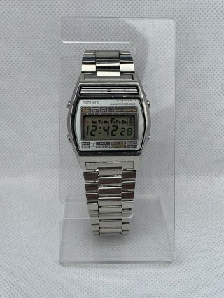 Seiko A158 - 5080 Quartz Vintage Rare Wrist Watch Japan Alarm Chronograph Retro