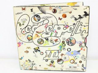 Led Zeppelin Iii 3 Vinyl Lp Record Album Sd 7201 Gatefold Spin Wheel - R52
