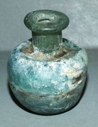 ANCIENT ROMAN GLASS Bottle Vase Vessel Pot Patina Afghanistan 3