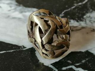 Very Rare Ancient Viking Ring Bronze Twisted Museum Quality Artifact Stunning