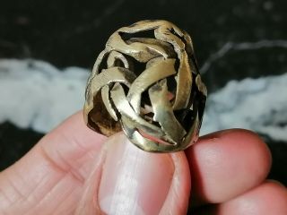 Very Rare Ancient Viking Ring Bronze Twisted Museum Quality Artifact Stunning 3