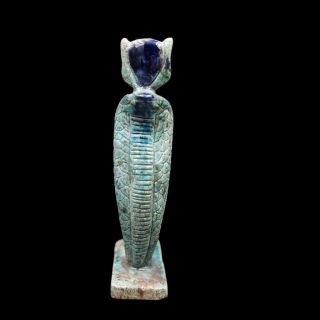 Rare Antique Egyptian Faience Nehebkau Snake GOD Amulet Figurine.  VERY UNIQUE 3