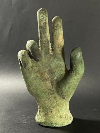 Very Rare - Large Ancient Roman Bronze Life Sized Hand Statue - Circa 200 - 400 Ad