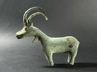 Rare Museum Quality Ancient Luristan Bronze Ram Figurine - Circa 1000 Bce