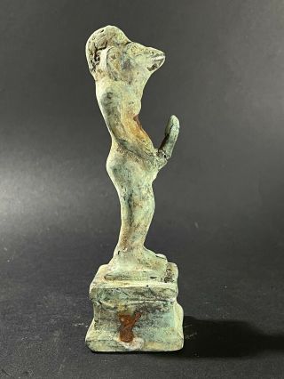 Rare Ancient Roman Bronze Period Statue With Erotic Phallus - Circa 200 - 400 Ad