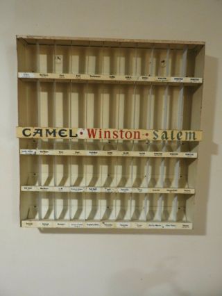 Vintage Cigarette Metal Store Merchandiser Display Rack Camel Winston Salem