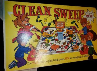 Vintage 1967 Sweep Board Game Complete Set Rare Lid Design