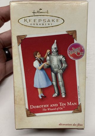 Hallmark Keepsake Ornament Dorothy And The Tin Man Wizard Of Oz 2003