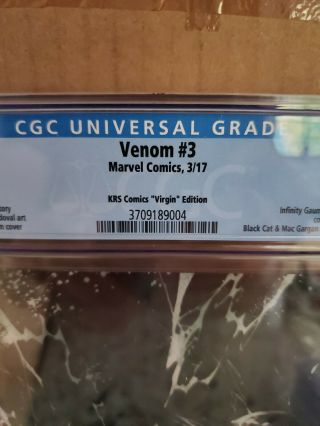 Venom 3 KRS Virgin Edition CGC 9.  8 2